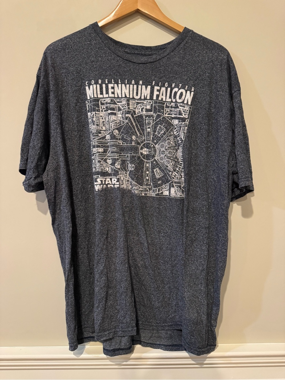 Star Wars Millennium Falcon Blueprint Tee - Gray